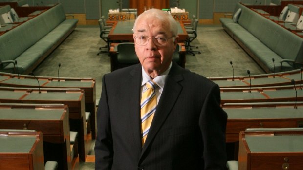 Political television journalist, Laurie Oakes in Parliament House in 2007.