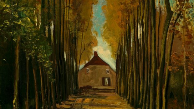 Van Gogh's Avenue of poplars in autumn.