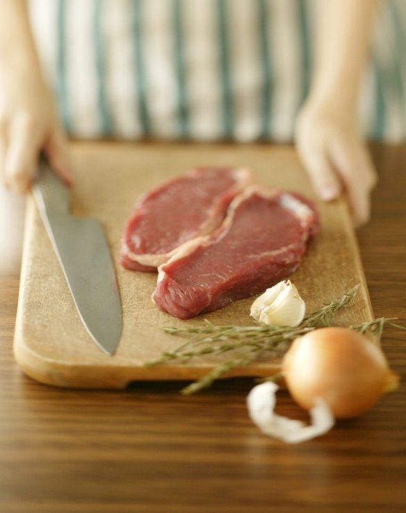 Chop the vegetables before the meat and save on washing up.