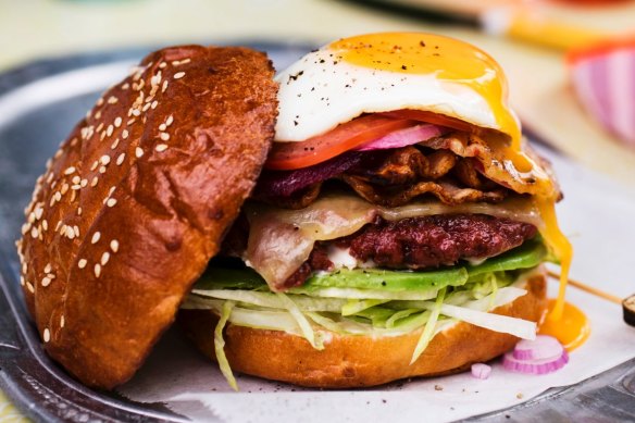 When building the perfect burger with the lot, it's all about the thickness of the layers.