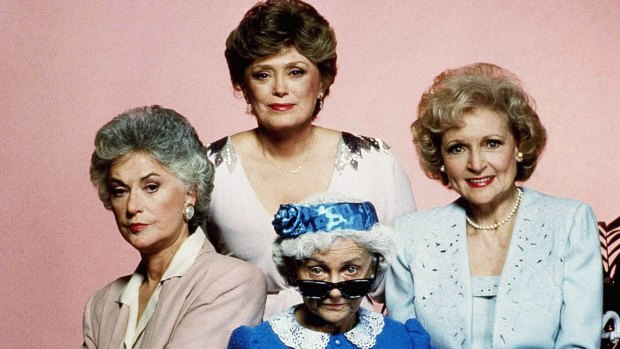 Arthur, left, was best known for her work on <i>The Golden Girls</i> sitcom. Pictured with Rue McClanahan, Betty White and Estelle Getty. 