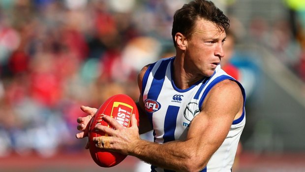 In an amazingly high-scoring shootout at a windy Blundstone Arena in Hobart, Harvey finished with his highest individual goal tally of six, his contribution and 22 disposals the difference in a match the Roos won by just five points.