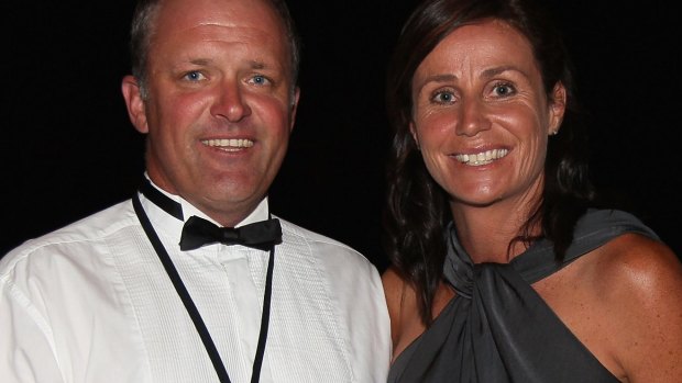 Tania Dalton with husband Duane at the Battle for the Belt match between Sonny Bill Williams and Clarence Tillman III in 2012.