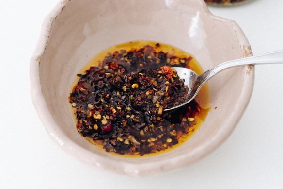 Garlicky, salty and heavy on the heat, this chilli oil is a real flavour bomb.