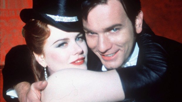 Nicole Kidman with Ewan McGregor in <i>Moulin Rouge</i>.