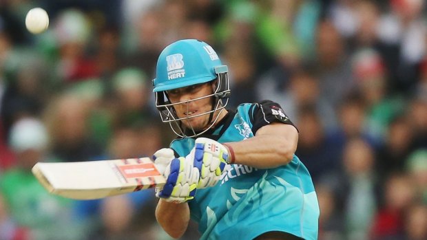 Big hit: Chris Lynn has been in hot form for the Brisbane Heat in the BBL.