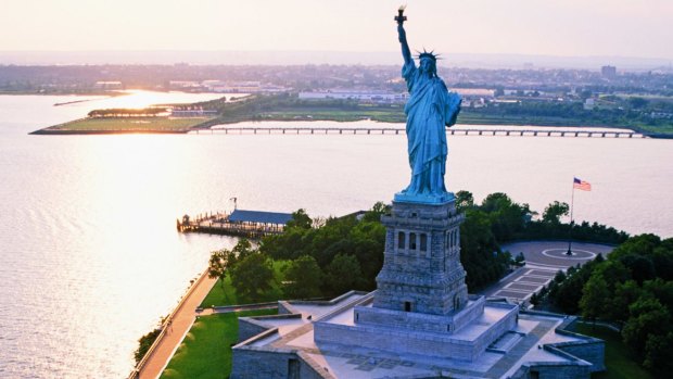 Liberty Island is just a short trip from Manhattan, New York City.
