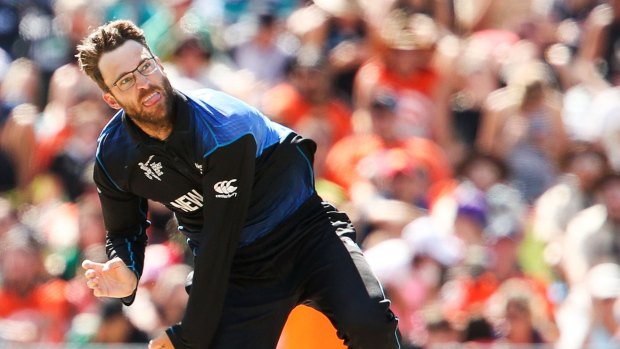 Taking the stand: Daniel Vettori.