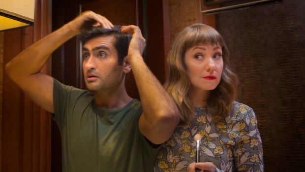 Kumail Nanjiani and his wife Emily V. Gordon. He is the star of <i>The Big Sick</i>, which they wrote together based on their own experiences.