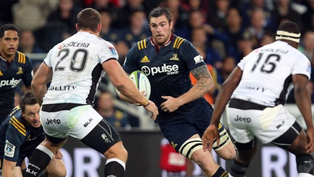 Rising star: Liam Squire on the charge for the Highlanders.