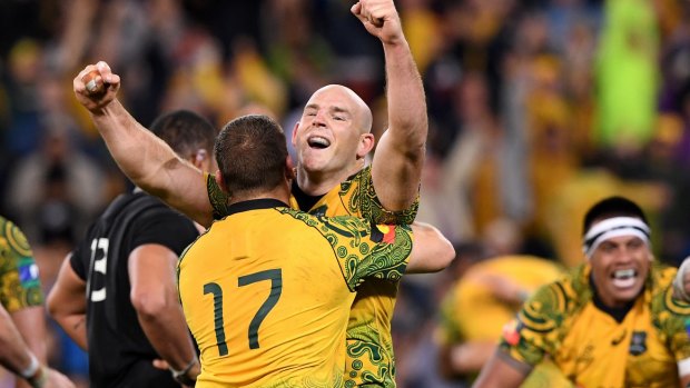 Winning formula: The Wallabies scraped home 23-18 against the Wallabies in game three last year.