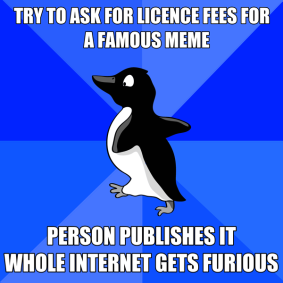 getDigital's own, illustrated version of the Socially Awkward Penguin meme.