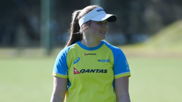 She's back: Nicole Beck has returned to training with the Australian sevens squad in Narrabeen.
