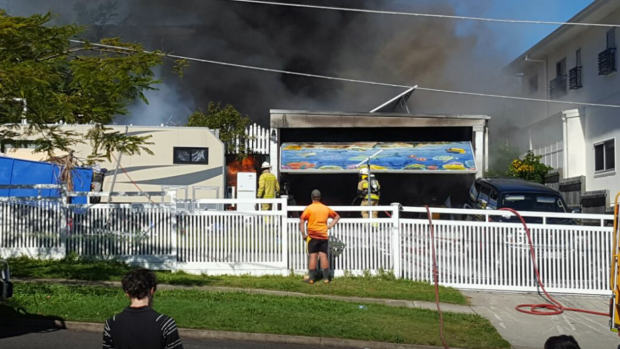 Brisbane Times reader Tamara Panagis took this photo of the fire at Balmoral.