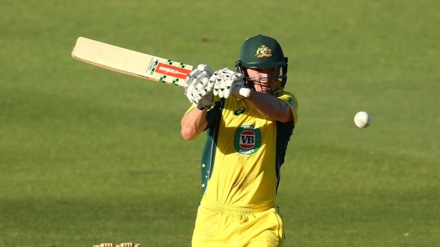 Lucky break: George Bailey survived a first ball scare to star for Australia.