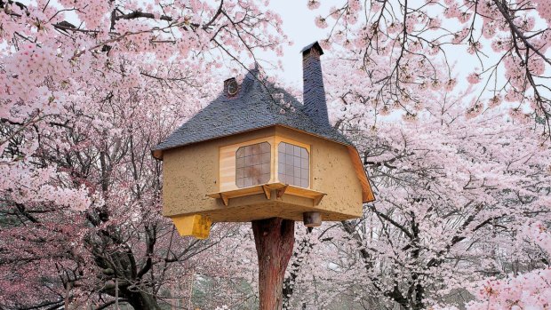 Treehouse Tetsu in Kiyoharu Art Village in Hokuto, Japan.