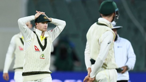 Smith shows his frustration on day four.
