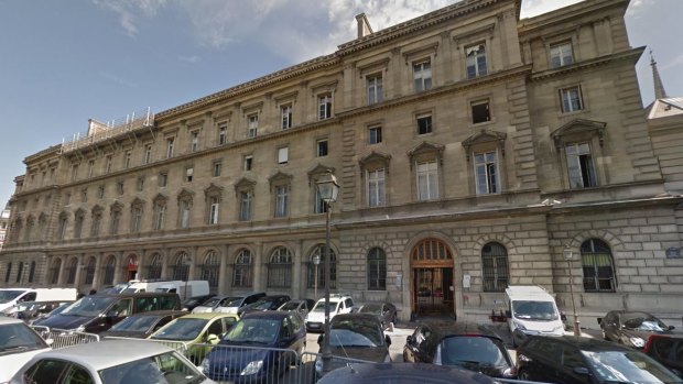 Paris police headquarters on the Seine River, known by its address, 36 Quai des Orfevres.
