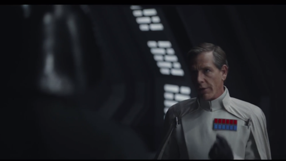 Ben Mendelsohn as Director  Orson Krennic, starring opposite Darth Vader in <i>Rogue One</i>.