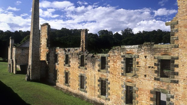 The penitentiary building ruins, Port Arthur, part of the area's history.