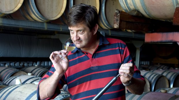 Winemaker Rodney Kempe at Lakes Folly Winery in Pokolbin.