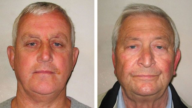 Daniel Jones, left, and Terry Perkins after their arrest in London last year. 