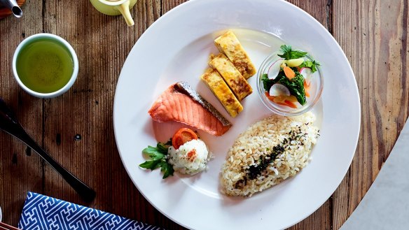 The ultimate Japanese breakfast plate at Cibi in Collingwood. 