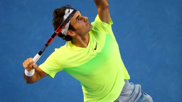 Undimmed: Swiss Roger Federer went for bright green.