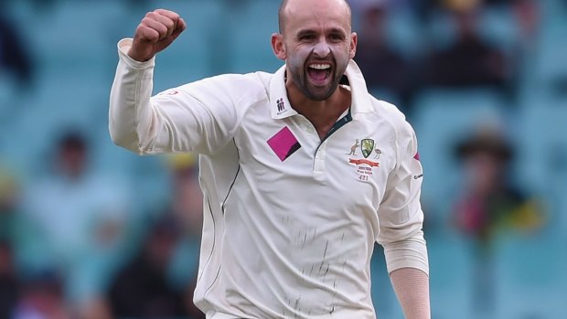 Focused: Sydney Sixers spin star Nathan Lyon. 