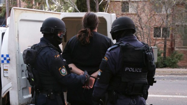 Australian Federal Police and NSW Police carry out a joint counter-terrorism operation.