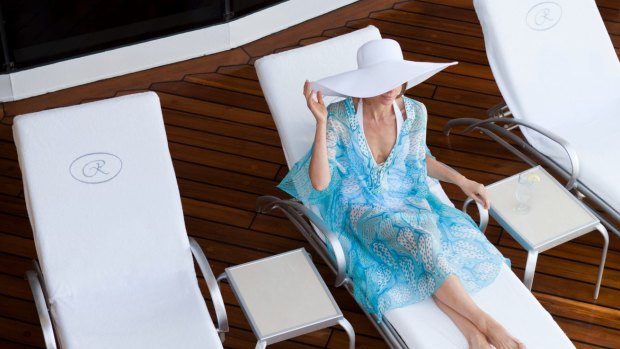 Relaxing in style with Regent Seven Seas.