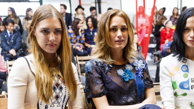 Amber Le Bon and Yasmin Le Bon attend the Peter Pilotto show during London Fashion Week.