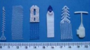 A selection of pelvic mesh devices cleared for release in Australia and overseas for use in women.