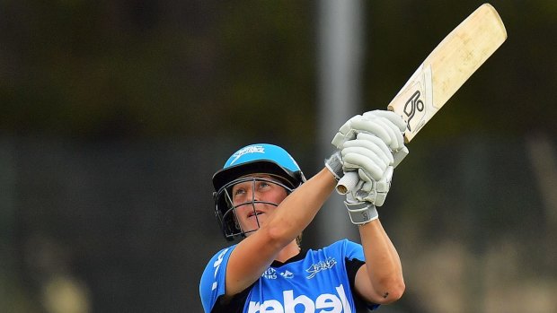 Record: Sophie Devine crashed 103 not out from 48 balls for the Strikers.