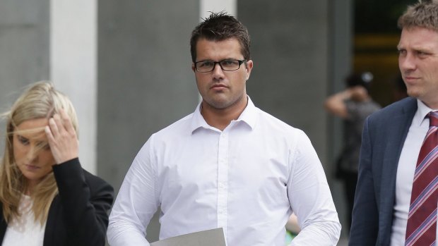 Murder accused Gable Tostee leaves the Supreme Court.