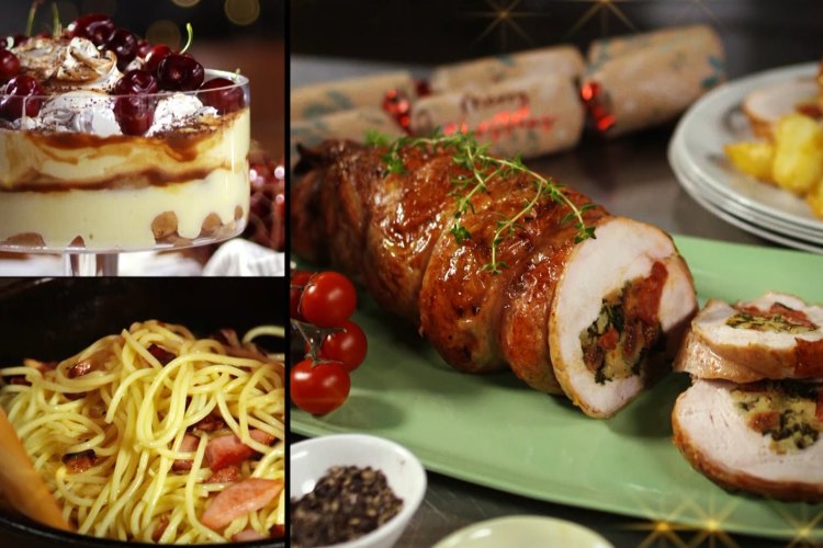 Dishes from the Good Food Christmas TV special.