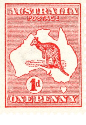 A 1912 one penny stamp