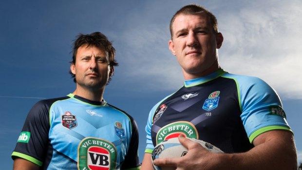 NSW Origin coach Laurie Daley and captain Paul Gallen.