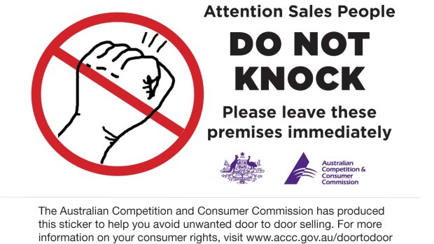 The "do not knock" sign can be printed and placed at the front door and must be observed by door knockers.
