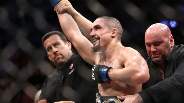 Coming home: The required title fight between newly-crowned interim champion Robert Whittaker and the injured Michael Bisping could end up on Australian soil.