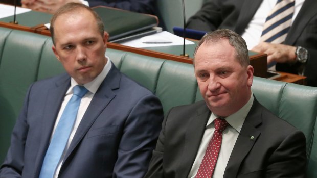 Immigration Minister Peter Dutton and Deputy PM Barnaby Joyce.
