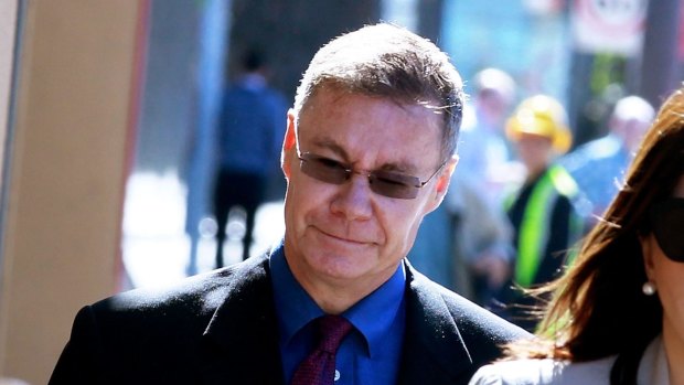 Michael Atkins arrives at the Coroner's Court last October for the inquest into the death of Matthew Leveson.
