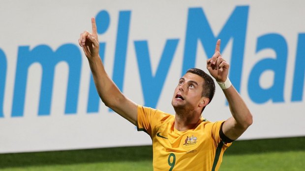 Attacking force: The Socceroos' Tomi Juric.