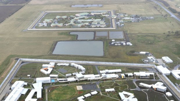 Marngoneet Correctional Centre in the foreground with Barwon Prison behind.