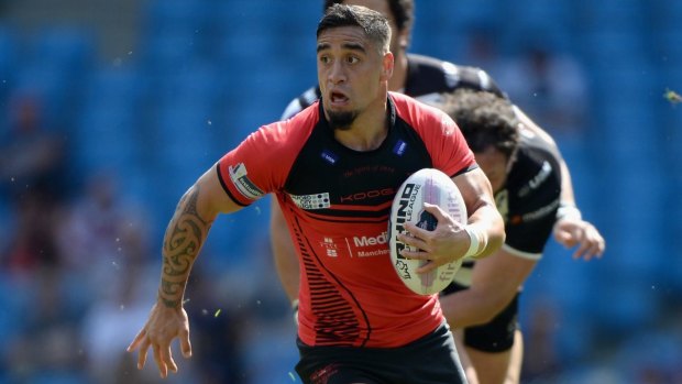 Freakish talent:  Rangi Chase playing for Salford Red Devils last season.