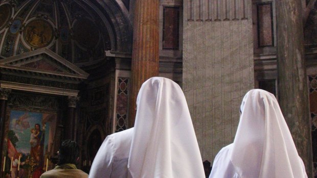 Pope Francis is upset by two former nuns being joined in a civil union. 