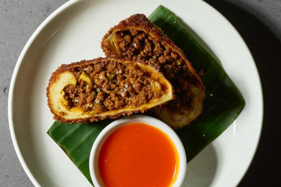 Lankan Filling Station's beef pan roll.