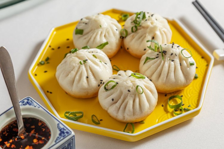 Pan-fried pork buns at Old Beijing.