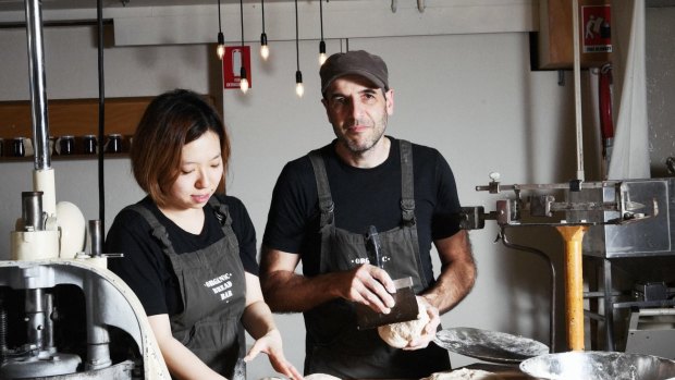 457 Visa worker Yuhwa Kim from South Korea and bakery owner Andreas Rost.