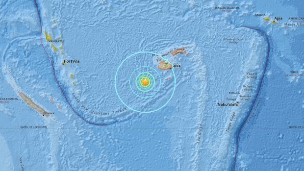 An earthquake of magnitude 7.2 has shaken Fiji. 